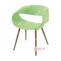 Colorful Stylish Plastic Wood Dining Chair Designer Chair for Living Room Unique Design Coffee Chair