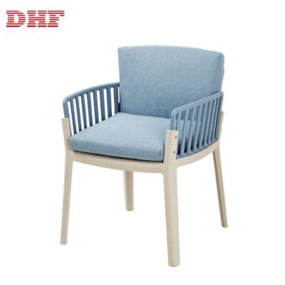 Upholstery Cushion Backrest Semi Enclosed Armrest PP Upholstered Bedroom Plastic Easy Chair