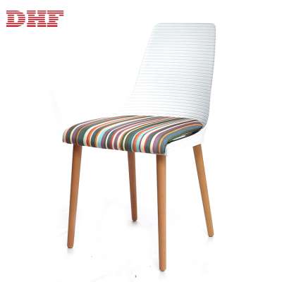 Indoor Leisure Soft Seat Fabric Upholstered Restaurant Dining Room Chair