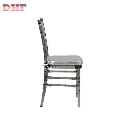 DHF Wholesale Custom Stackable Wedding Luxury Clear Furniture Hall Chair