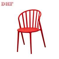 DHF Custom Design Outdoor Chair, Plastic Red Chairs Stackable