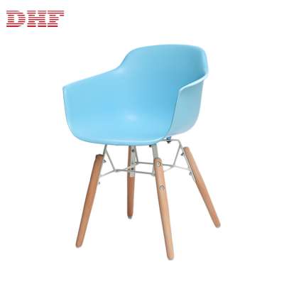 Safe Durable Special ABS Seat Beech Wooden Legs Plastic High Kid Chairs